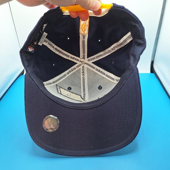 Adidas Utah Jazz Flat Brim Snapback Hat Blue Wool Cap NBA - Picture 6 of 8